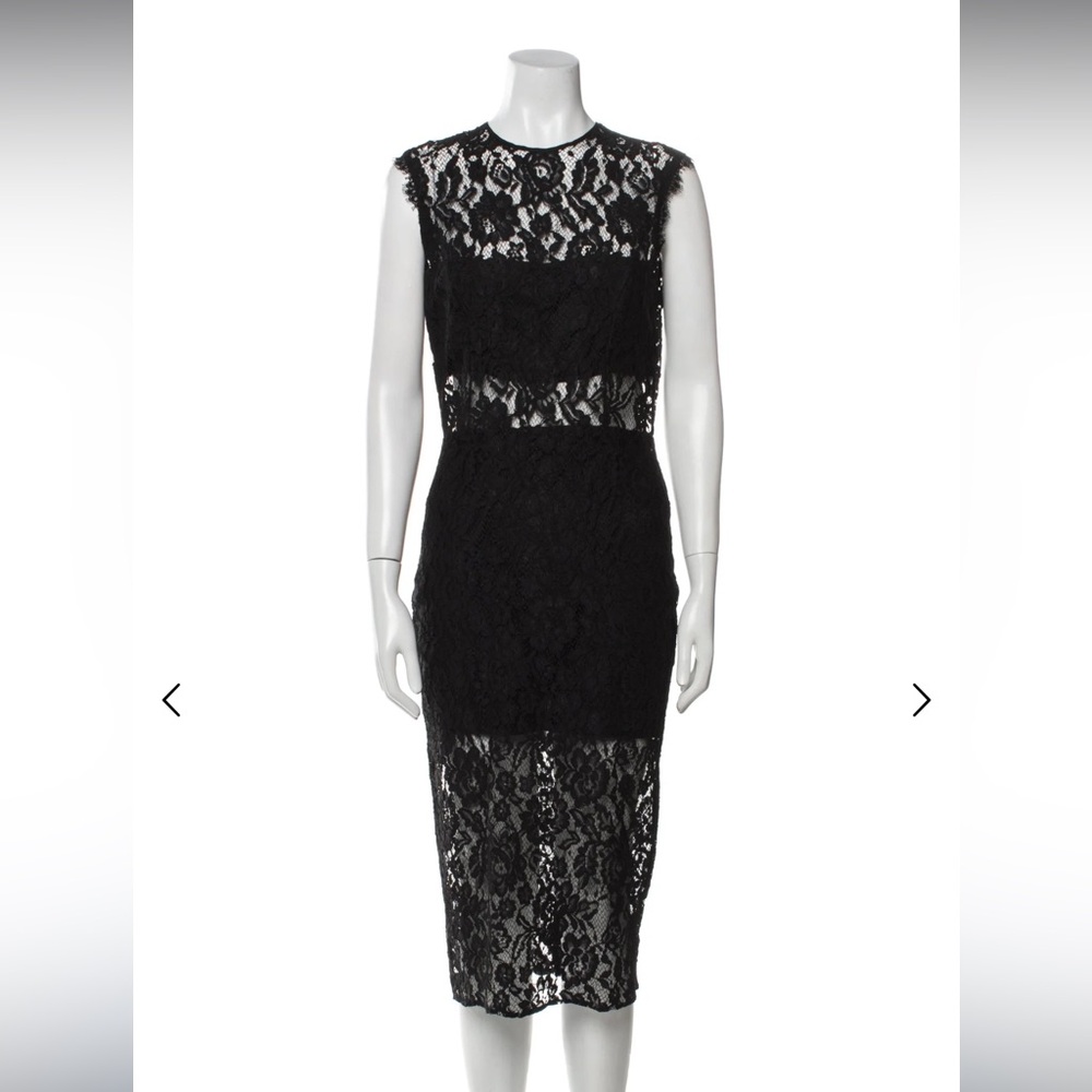 Alexis Midi Black Lace Dress